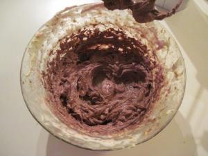 Mix in melted chocolate