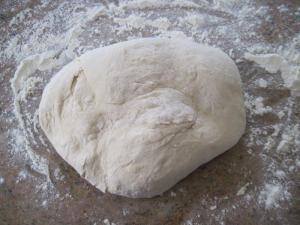 Dough punched down