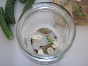 Put herbs and spices into a clean jar