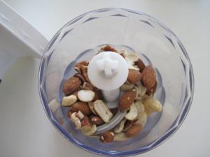 Whole nuts in grinder